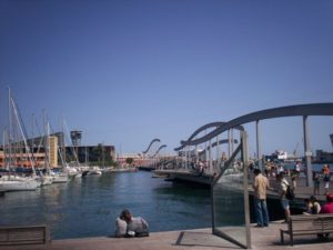 Port Vell harbor in Barcelona